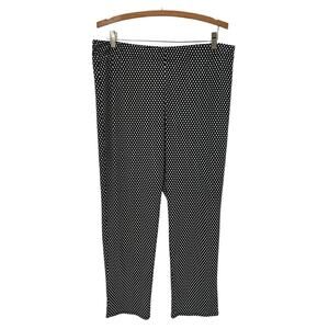 Easywear by Chico’s Black and White dotted Pull on pants size 2